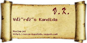 Vörös Kandida névjegykártya