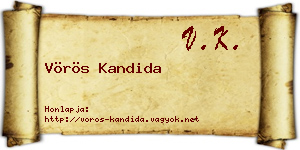 Vörös Kandida névjegykártya